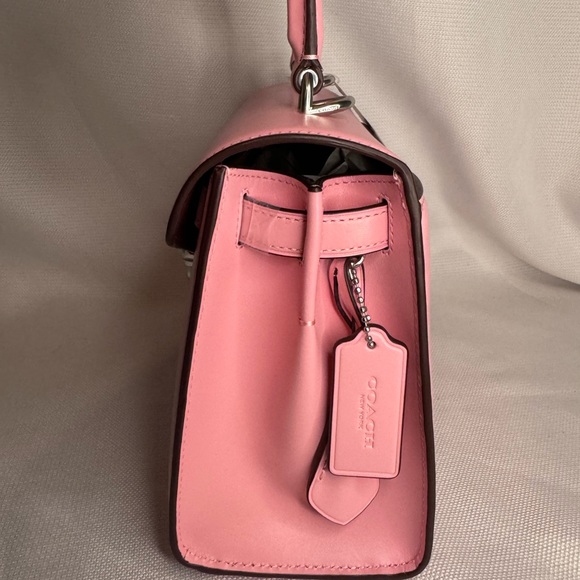 SOLD Coach Sammy Top Handle Bubblegum Pink Crossbody Glovetanned Leather NWT - Picture 3 of 9